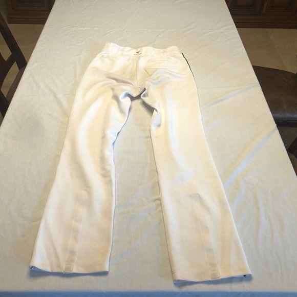Easton White Black Piping Baseball Pants with Adjustable Length Size Med… - Picture 6 of 10